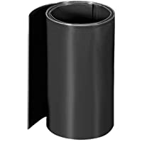 sourcing map PVC Termoretráctil Tubo 80mm Plano Ancho Envoltura para Tres 18650 1 Metro Negro